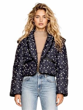Tularosa – Mael Convertible Floral Puffer Jacket - Navy Multi – Sz. XS